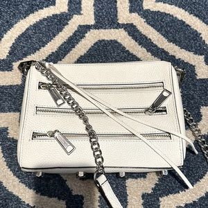 Rebecca Minkoff White Zipper Crossbody Bag